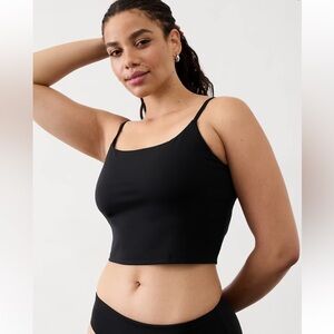 NWT Athleta Black Scoop Crop Tankini